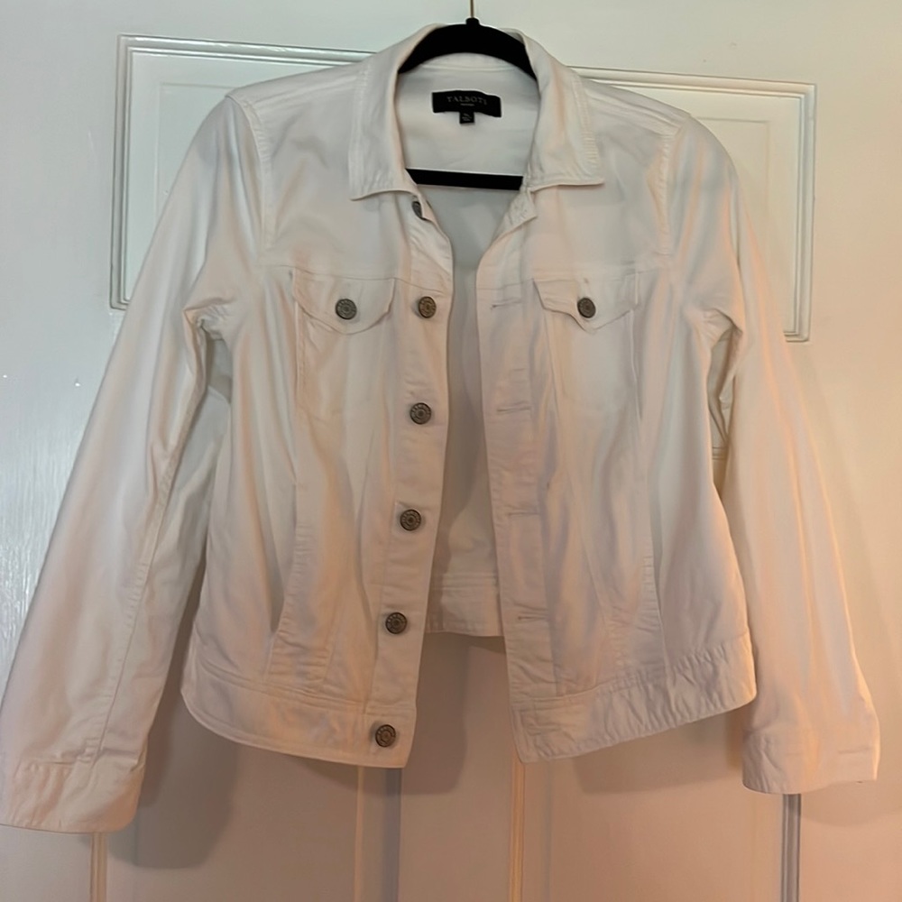 Talbots white jean jacket-SOLD!